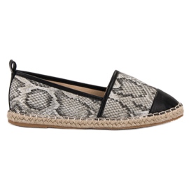 Vices Snake Print Vinceza Espadrilles musta harmaa monivärinen