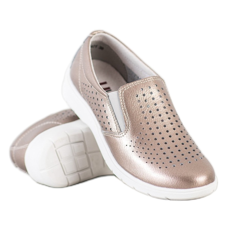 Kylie Kultaiset nahkakengät kultainen