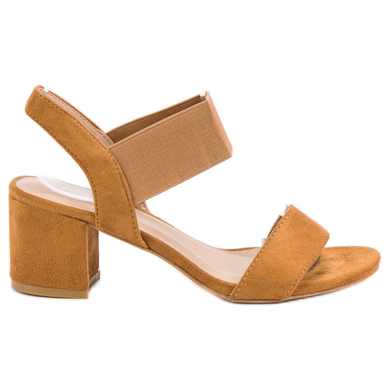 SHELOVET Korkeakorkoiset sandaalit ruskea