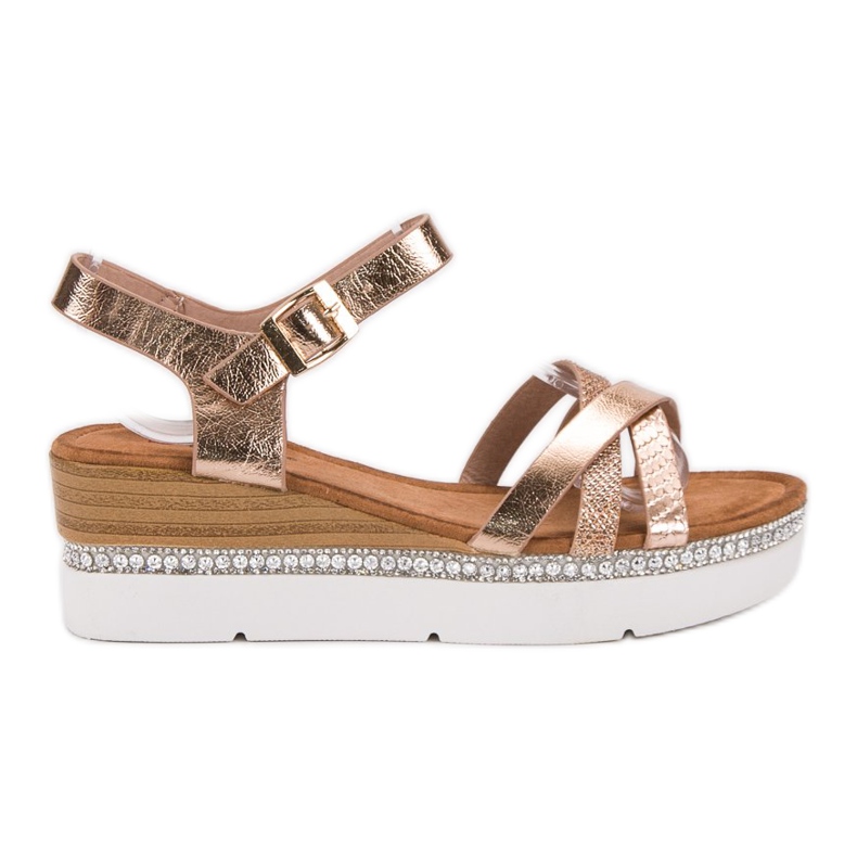 Seastar Muodikkaat sandaalit, joissa on kuutiometriä zirkonia keltainen