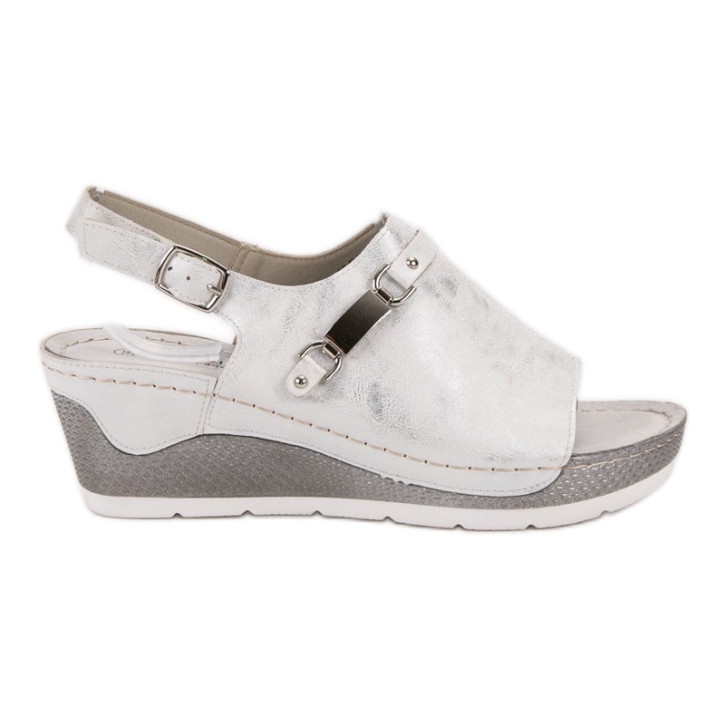 Goodin Mukavat kiilamaiset sandaalit valkoinen