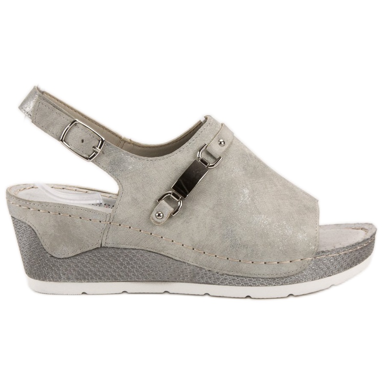 Goodin Mukavat kiilamaiset sandaalit harmaa