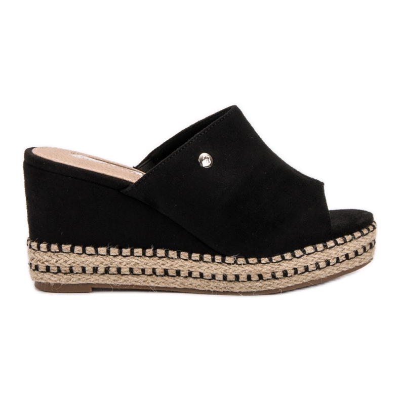 Best Shoes Wedge sandaalit musta