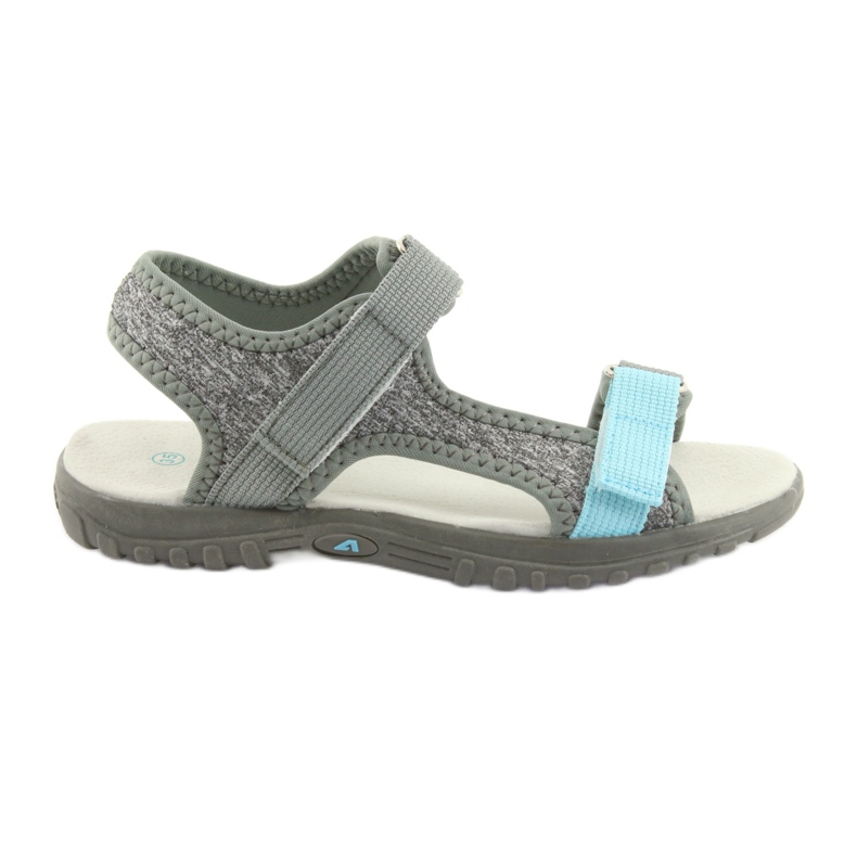 American Club Amerikkalaiset sandaalit, joissa RL10 -nahka on harmaa/sininen