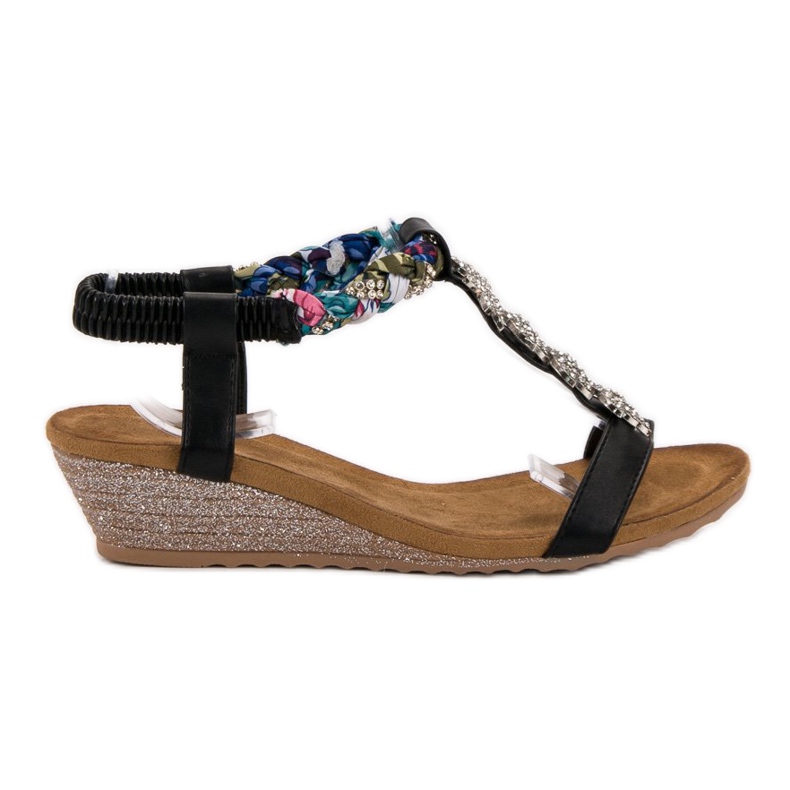 SHELOVET Sandaalit koristeilla musta