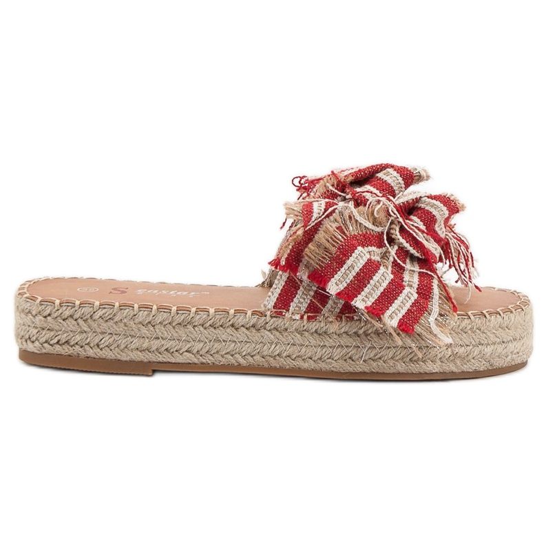 Seastar Raidalliset tossut punainen