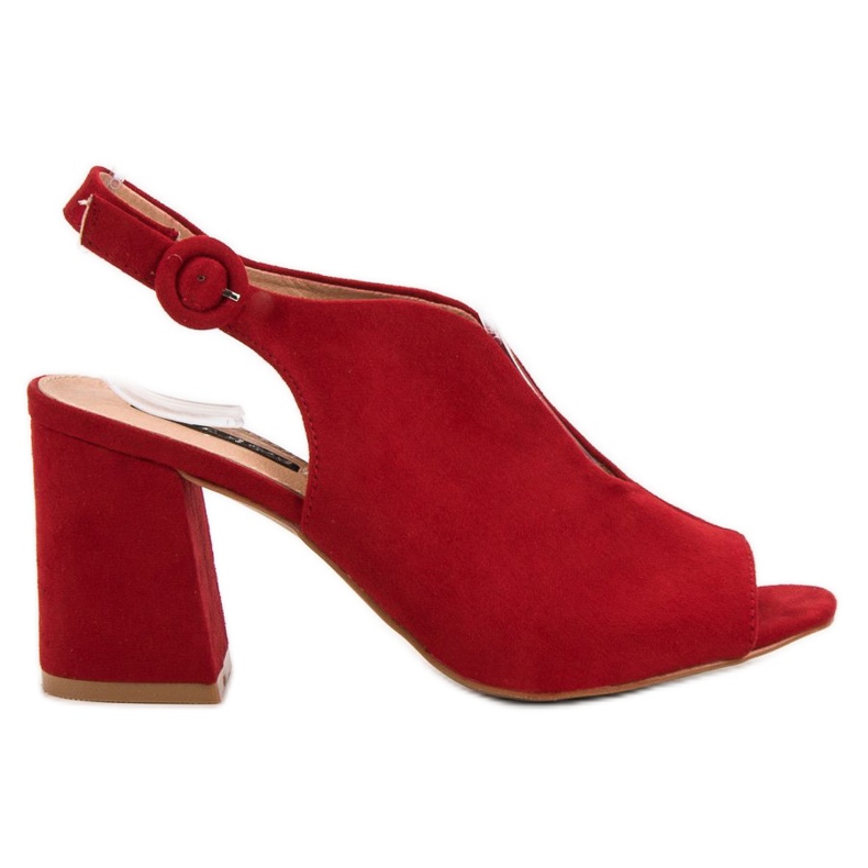 Milaya Tyylikkäät suljetut sandaalit punainen