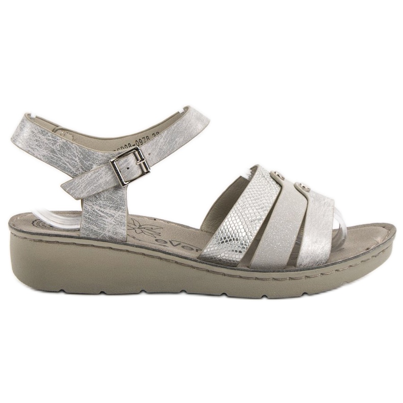 Evento Hopeiset sandaalit harmaa