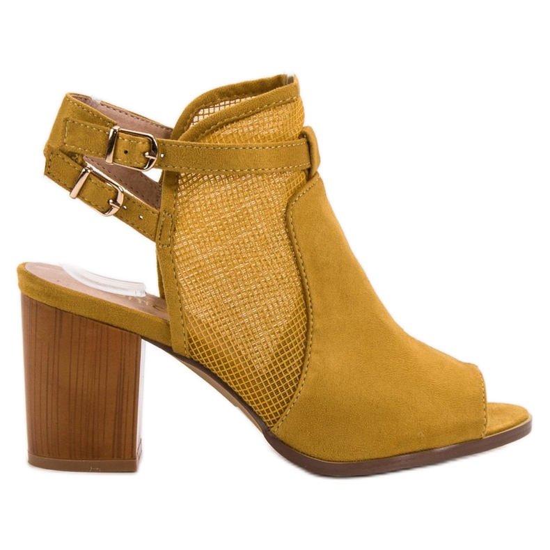 Evento Tyylikkäät suljetut sandaalit keltainen