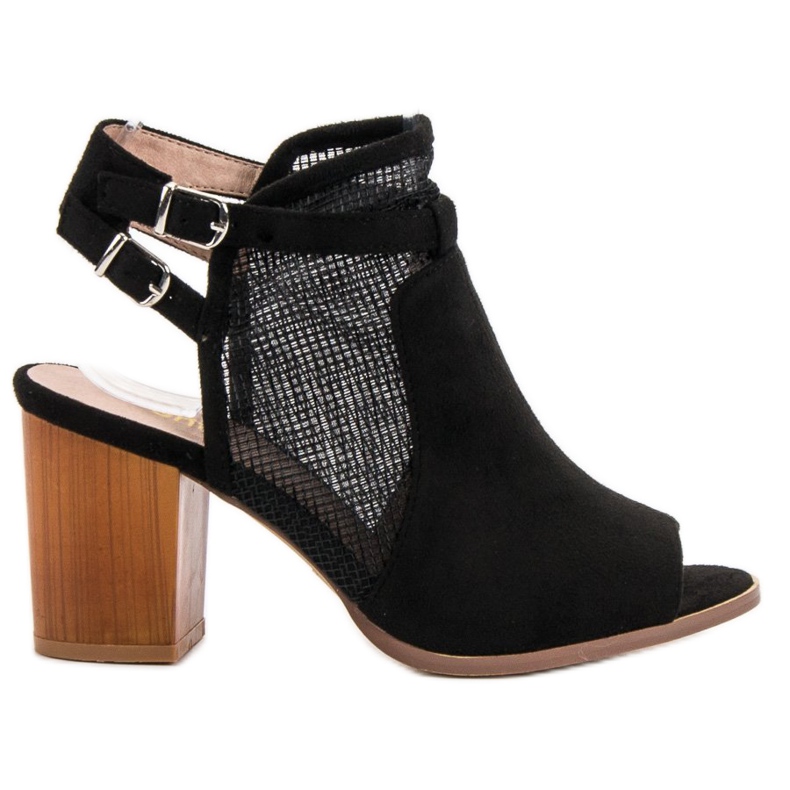 Evento Tyylikkäät suljetut sandaalit musta