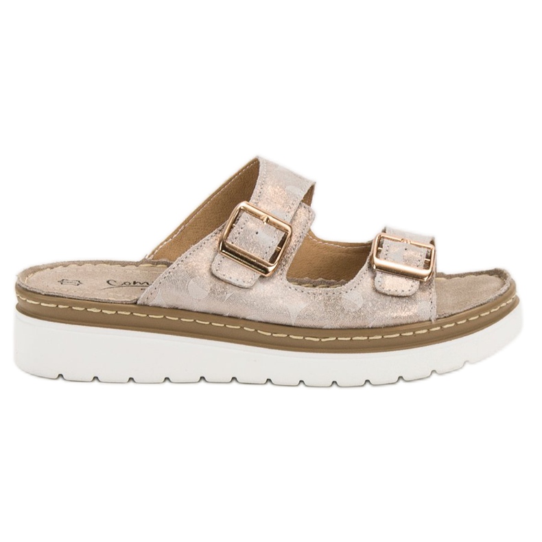 Filippo Mukavat nahkatossut ruskea keltainen