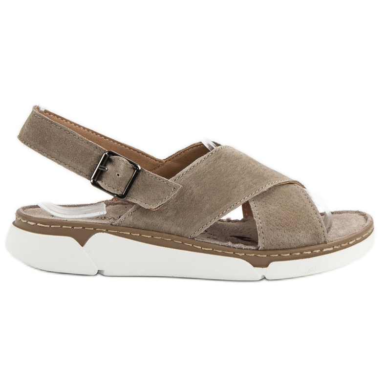 Filippo Nahkaiset sandaalit alustalla ruskea