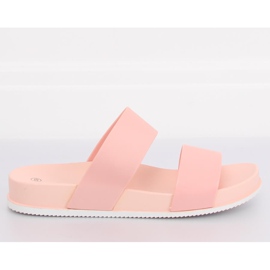 Vaaleanpunainen CK66P Vaaleanpunaiset tossut, joissa on kuminauhat