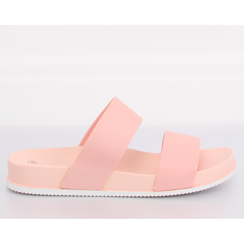 Vaaleanpunainen CK66P Vaaleanpunaiset tossut, joissa on kuminauhat