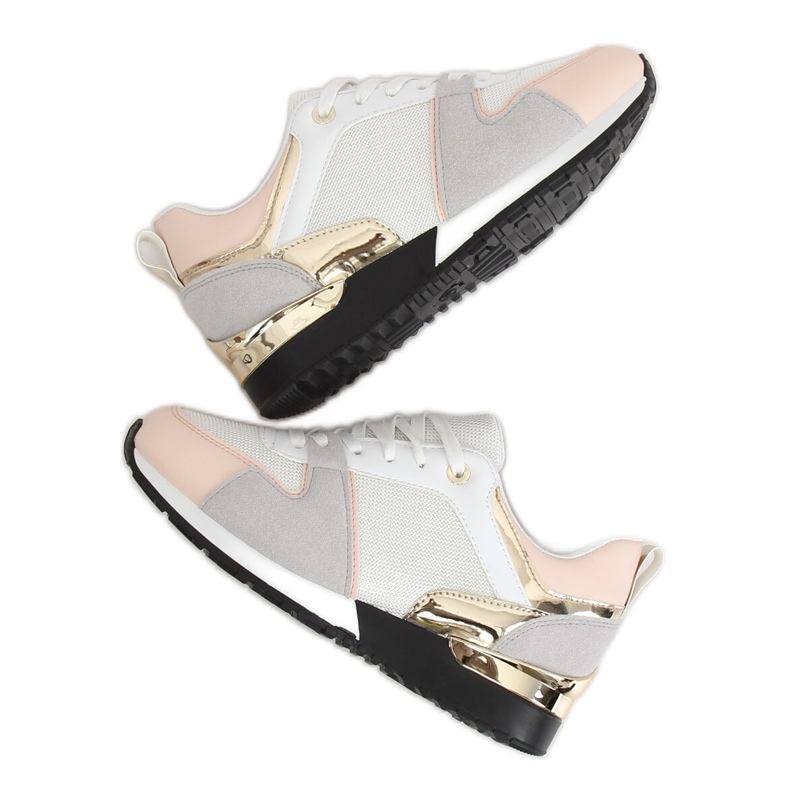 Valkoiset urheilukengät B-01 WHITE / PINK valkoinen monivärinen