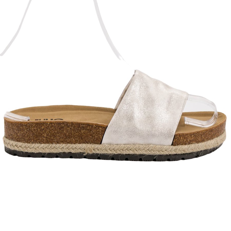 Kylie Kiiltävät hopeatossut harmaa