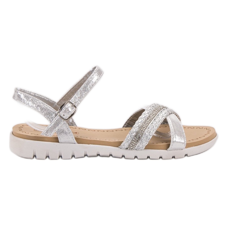 Groto Gogo Sandaalit kristallien kanssa harmaa