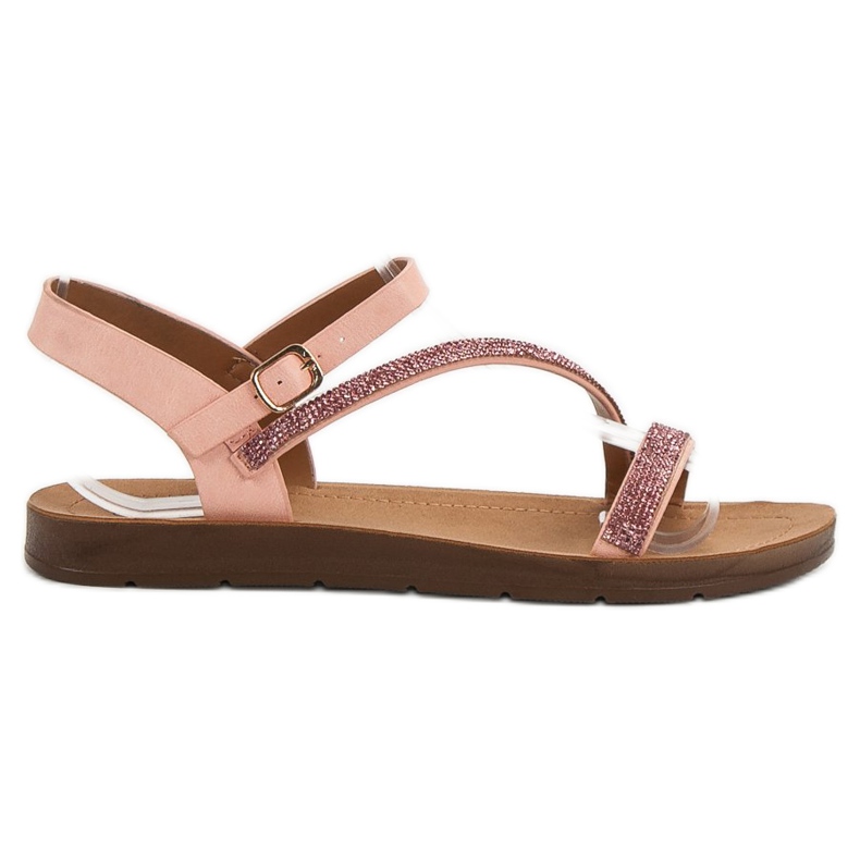 Camo Sandaalit, joissa on kuutiomainen zirkonia vaaleanpunainen