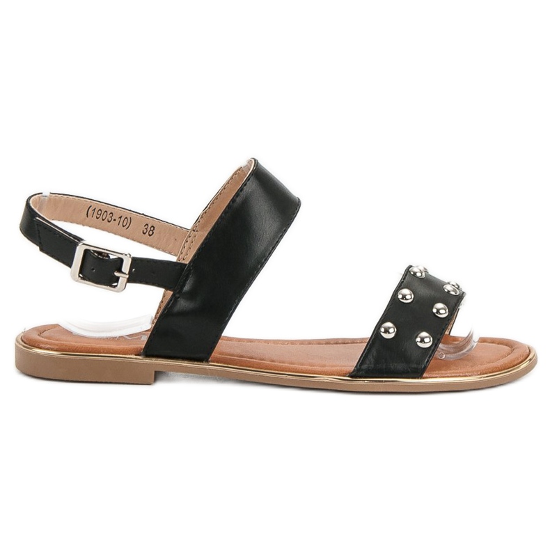 Cm Paris Sandaalit tekojalokivillä musta