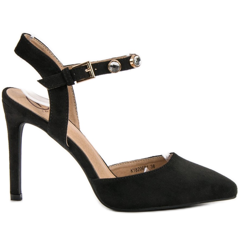 Kylie Korkeat korot, joissa on paljastettu kantapää musta