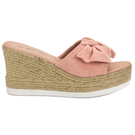 Bello Star Suede Wedge Sandaalit vaaleanpunainen