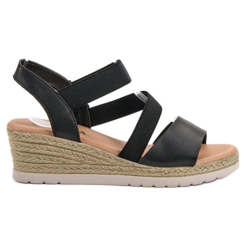 SHELOVET Slip-on sandaalit Wedge musta