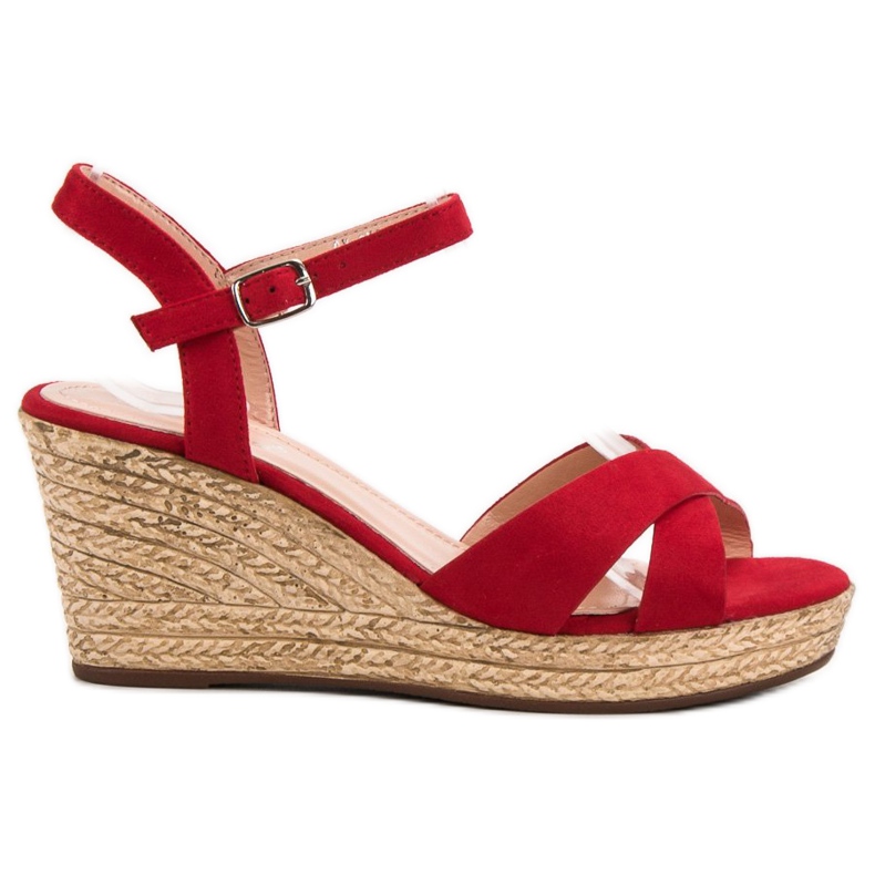 Best Shoes Punaiset sandaalit kiilassa punainen