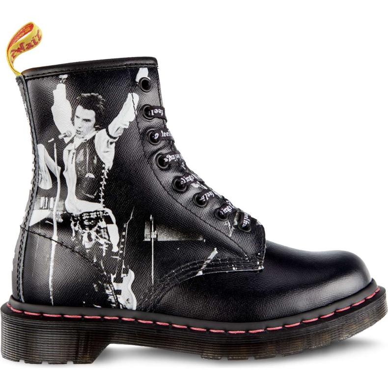 Dr. Martens 1460 Sex Pistols Vicious Black Sex Pistols Backhand Straw Grain musta