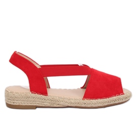 Punaiset naisten espadrillit SA-2893 Punainen