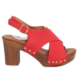 Sandaalit ala punainen puukengät D-131 Red