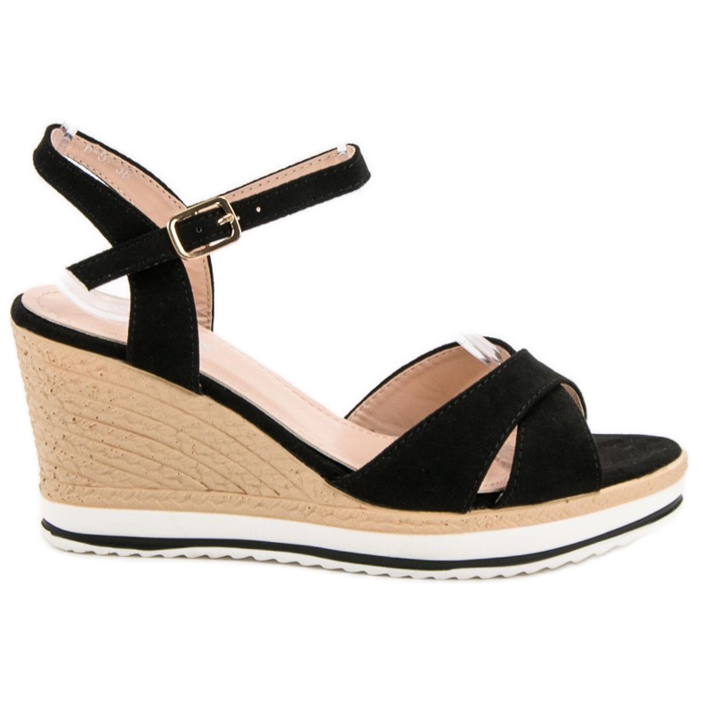 Anesia Paris Muodikkaat mustat sandaalit