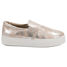 SHELOVET Slip On Animal Print -tennarit keltainen