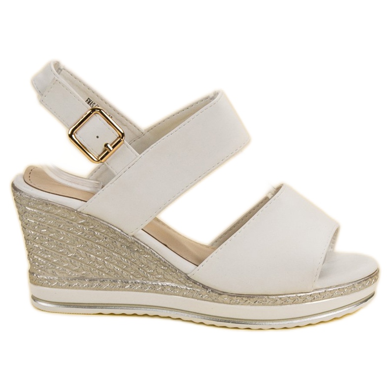 SHELOVET Vaaleat valkoiset sandaalit valkoinen