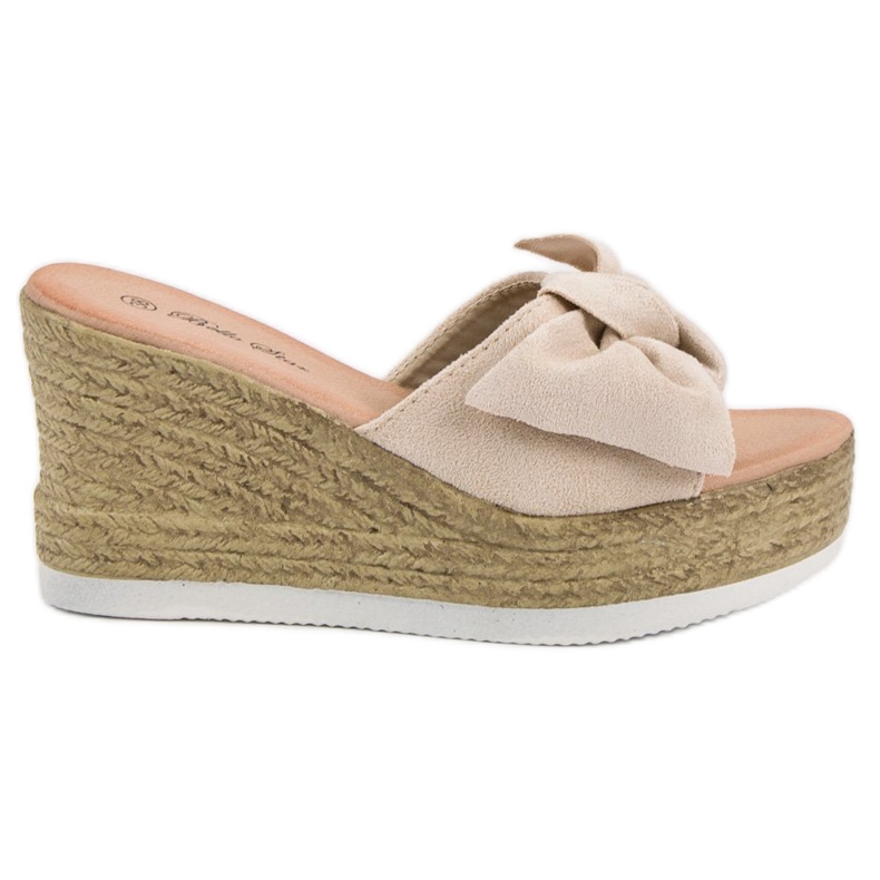 Bello Star Suede Wedge Sandaalit beige