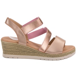 SHELOVET Slip-on sandaalit Wedge vaaleanpunainen