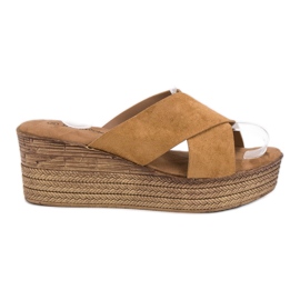 SHELOVET Camel Wedge Sandaalit ruskea