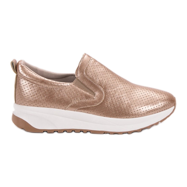 SHELOVET Golden Slip-On kengät vaaleanpunainen