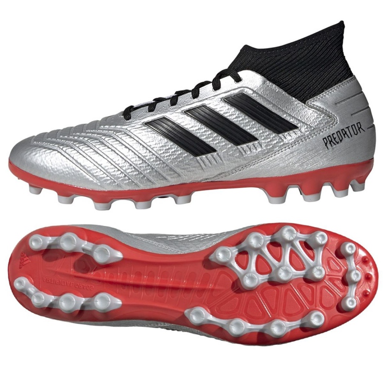 Adidas Predator 19.3 Ag M F99989 jalkapallokengät monivärinen hopea