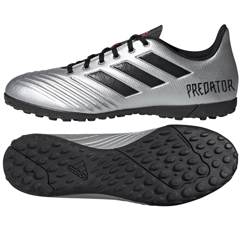 Adidas Predator 19.4 Tf M F35634 jalkapallokengät monivärinen hopea