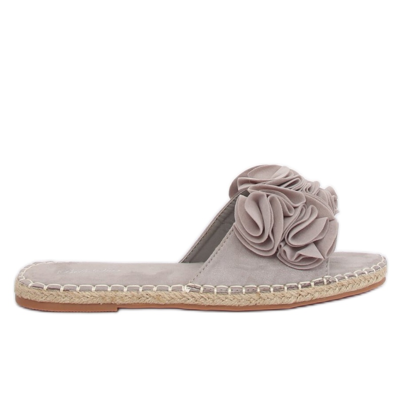 Harmaa Naisten harmaat tohvelit L2777 Harmaa ruskea