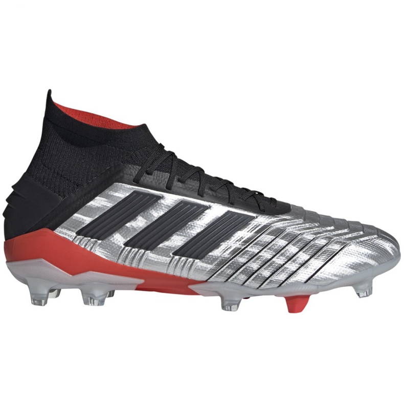 Adidas Predator 19.1 Fg M F35607 jalkapallokengät harmaa hopea