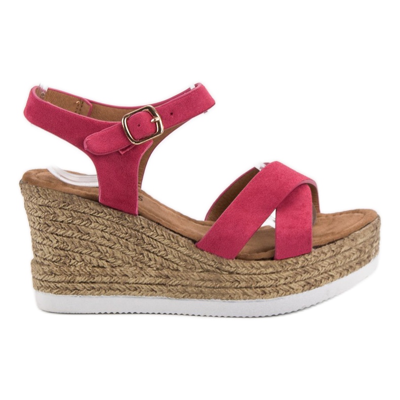JESSY ROSS Fuchsia Suede Sandaalit vaaleanpunainen