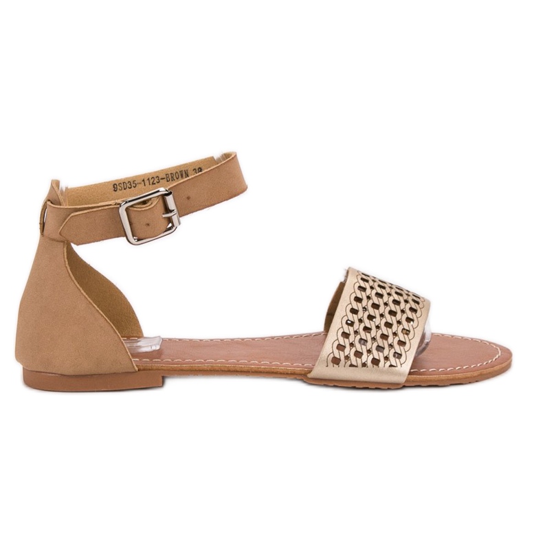 Evento Avoimet sandaalit ruskea keltainen