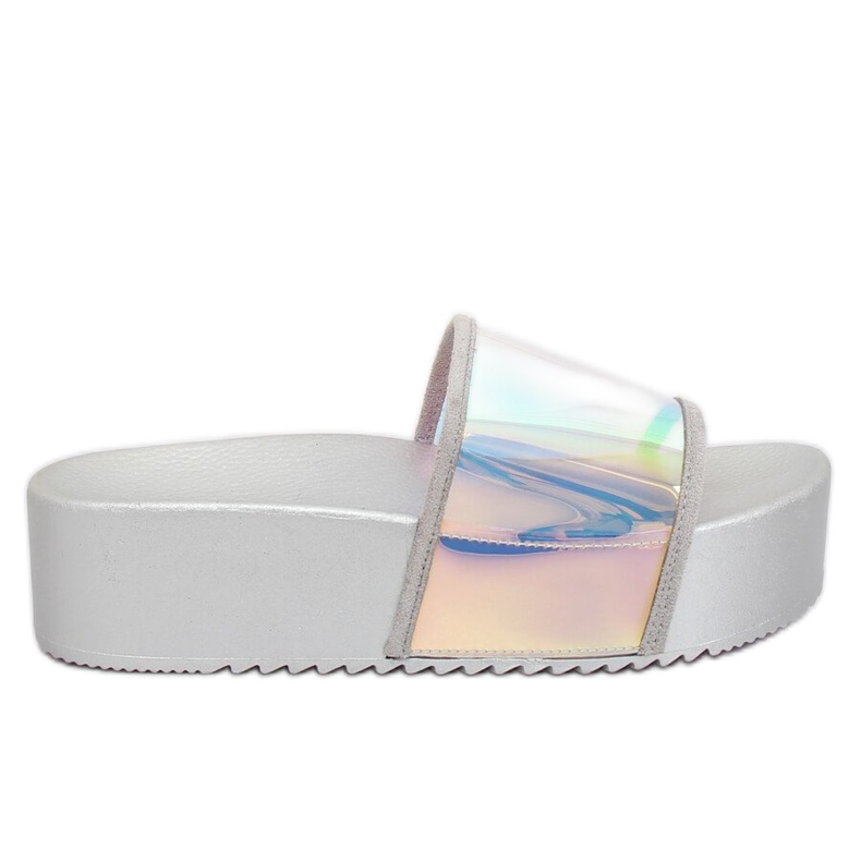 Hopeiset holografiset tossut CK81P Hopea harmaa