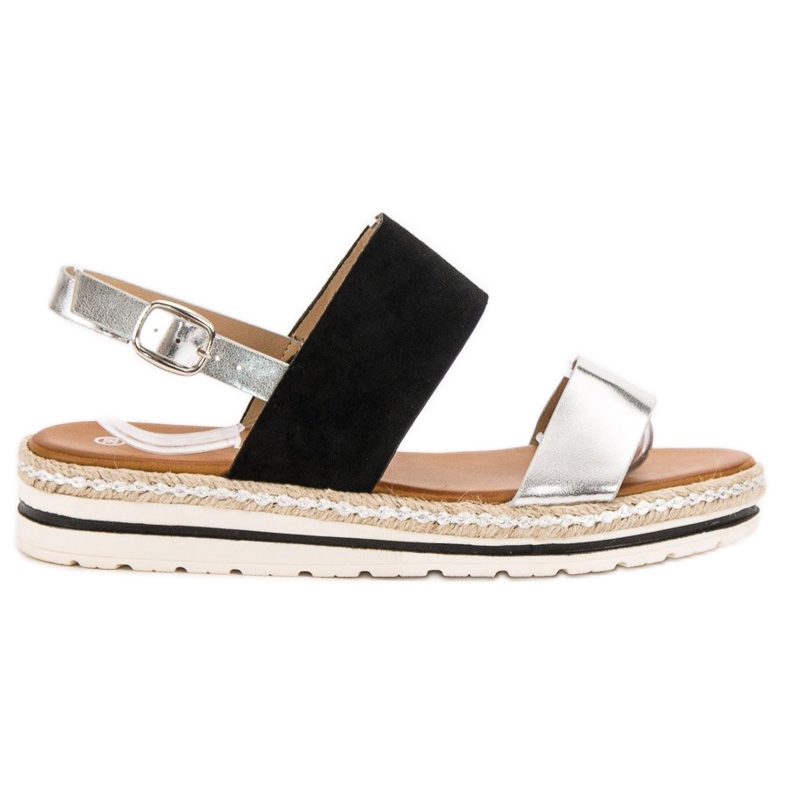 SHELOVET Mukavat sandaalit musta harmaa