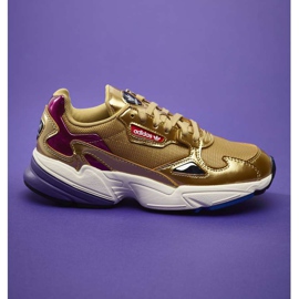 Adidas Falcon W 247 kultainen metallinen kulta metallinen pois valkoinen monivärinen keltainen