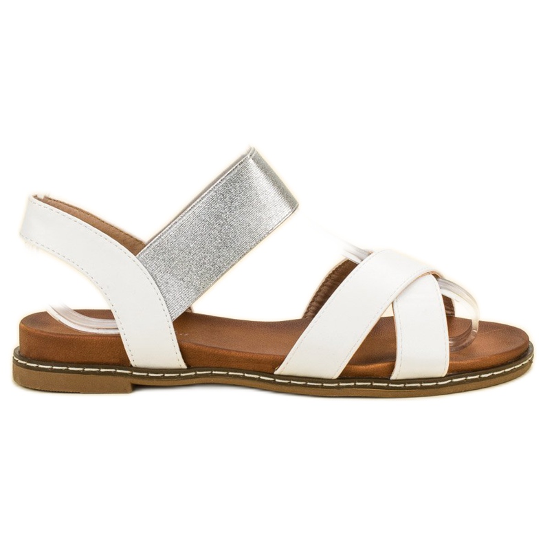 Mannika Valkoiset sandaalit pyyhekumilla valkoinen