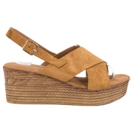 Primavera Camel Wedge Sandaalit ruskea