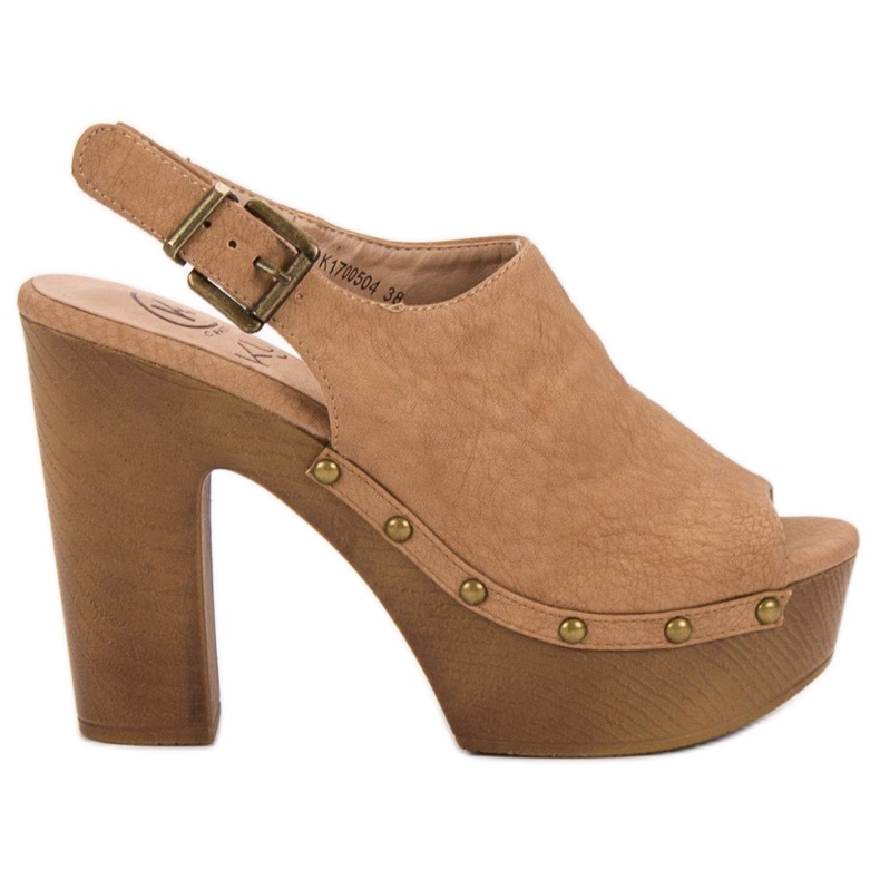 Kylie Rakennettu sandaalit alustalle ruskea