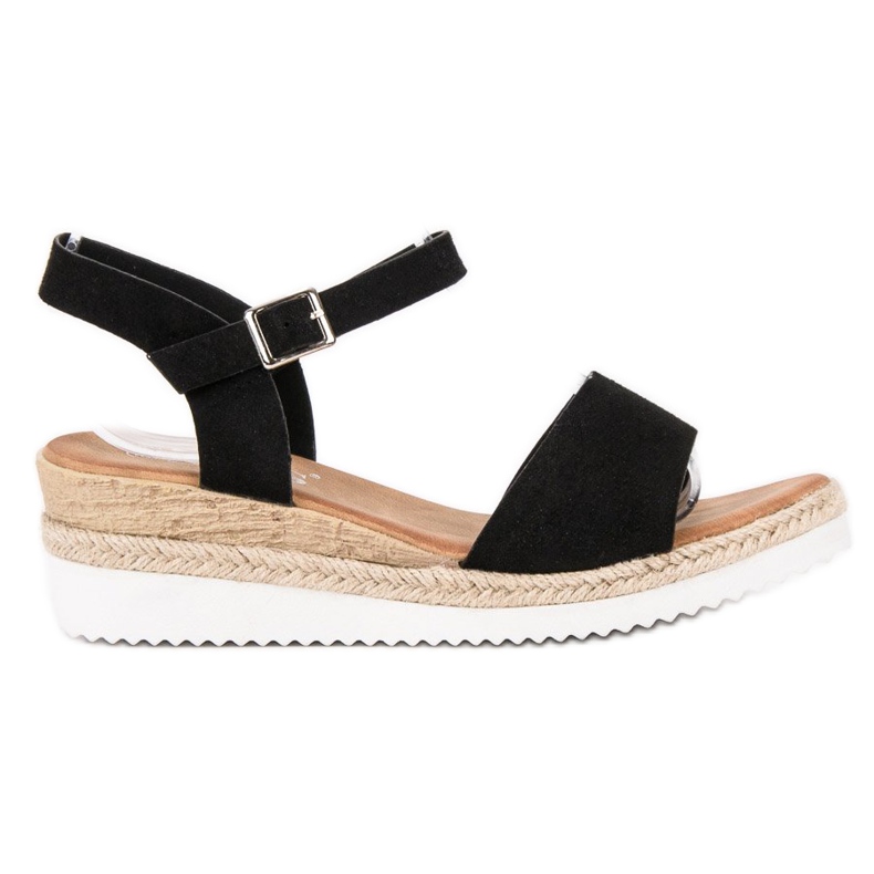 SDS Mustat sandaalit glitterillä